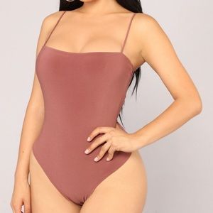 red brown bodysuit